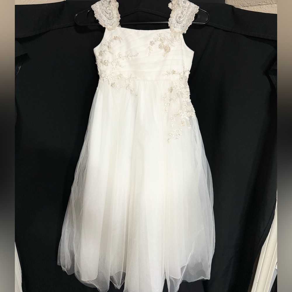 Perfect White dress from David’s Bridal First Communion or Flower girl dress